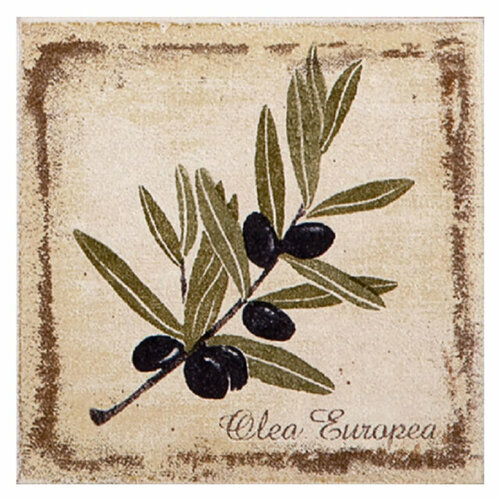 Декор настенный 98x98 караоке Прованс ветка оливы бежевый 704₽