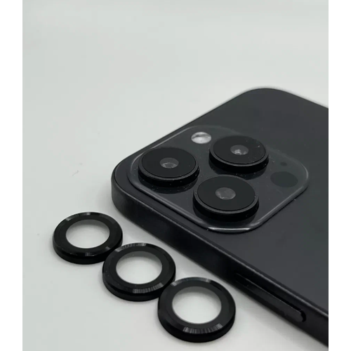 Защитные линзы Camera Film, для iPhone 16Pro/16Max, олеофобные, 3D, 9H, черные