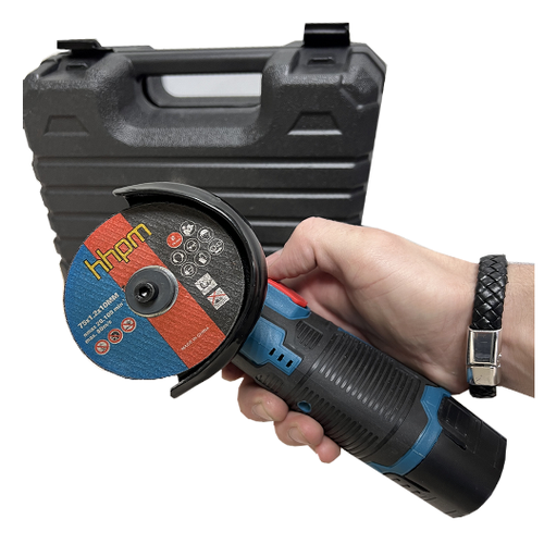 Аккумуляторная УШМ мини болгарка DENBOX 12v диск 77 мм 2 АКБ 2 Ач в кейсе 355000₽