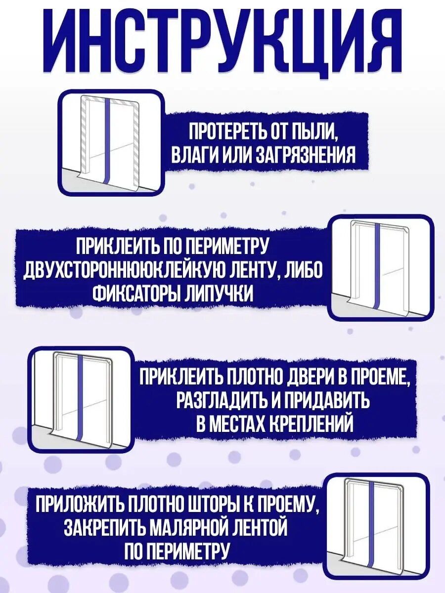 Временная дверь от пыли с молнией для ремонта — фото 1