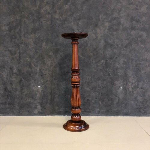 фото Интерьерная подставка (колонна) для цветов domkorleone, красное дерево (mahogany wood) цвет орех naa (светло-коричневый) дом корлеоне