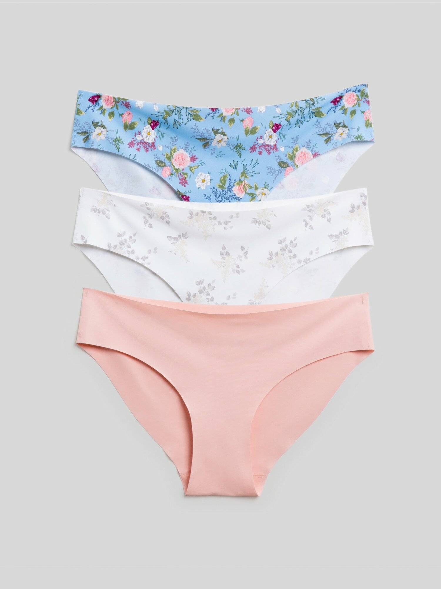 Трусы infinity lingerie, комплект из 3 шт., размер L, сине-розовый
