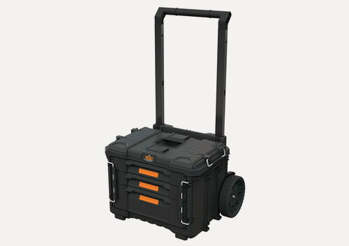 Изображение товара Ящик-тележка KETER ROC Pro Gear, 3 отделения, замок, черный, пластик