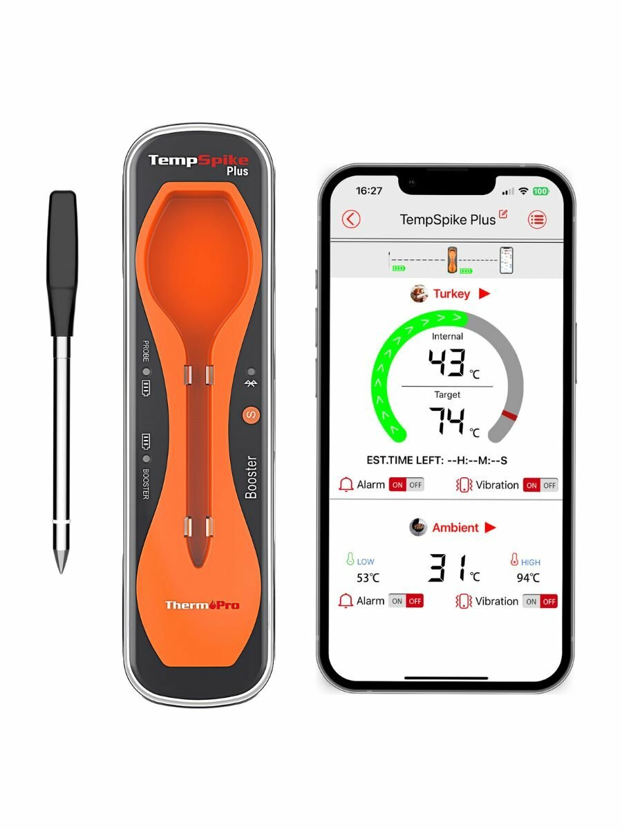 Цифровой кухонный термометр с щупом, беспроводной Thermopro TP970