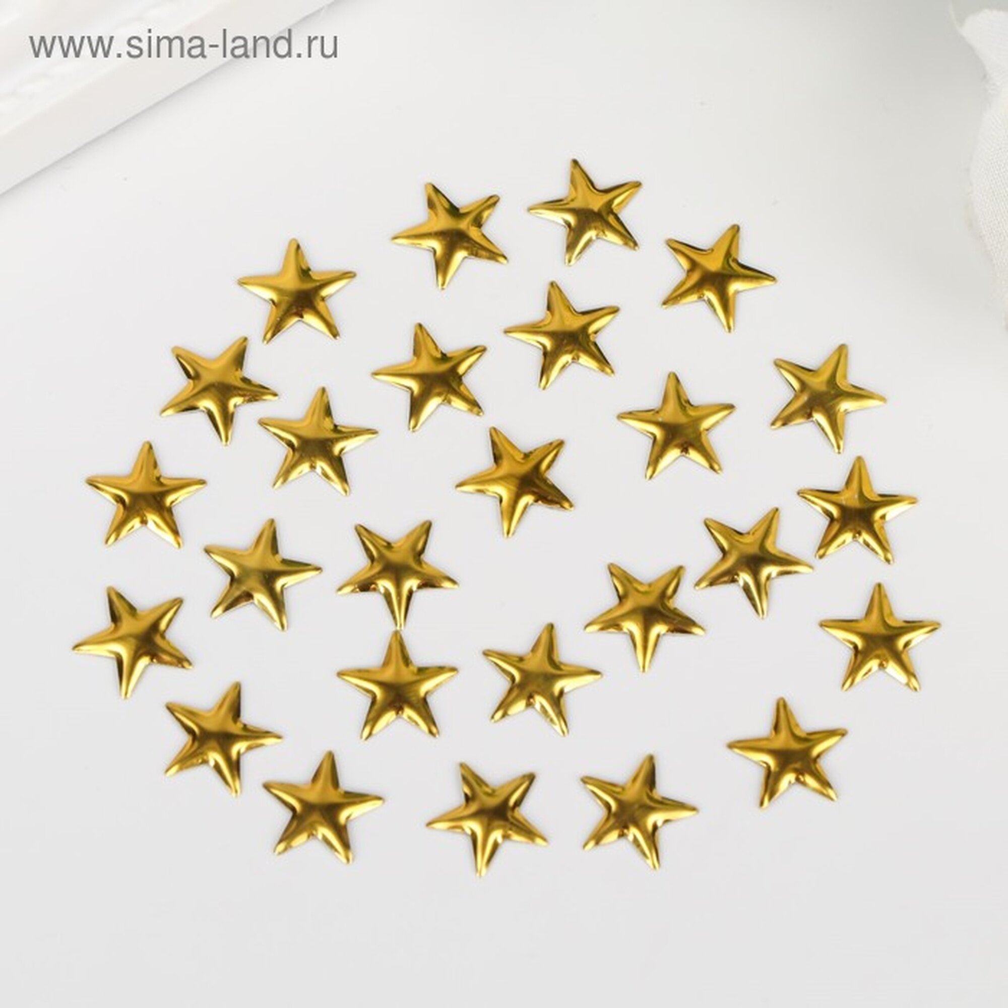 Декоративные элементы для творчества «Арт Узор. Звёзды» набор 50 шт металл золотой 1×1 см