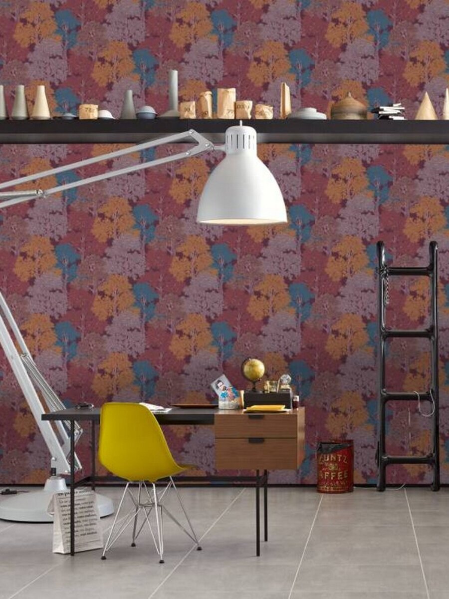 Обои Architects Paper Floral Impression 0.53 x 10.05 37753-3 на флизелиновой основе цвет красный рисунок флористика