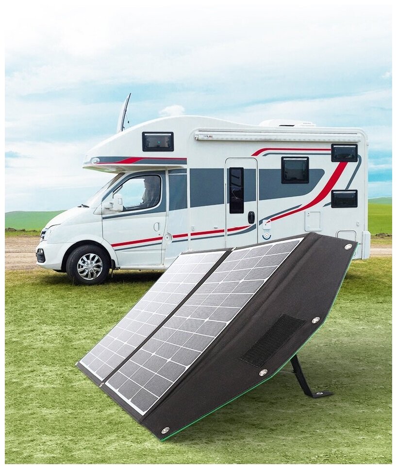 Портативная раскладная солнечная панель Solar Charger SunPower 80Вт 80W