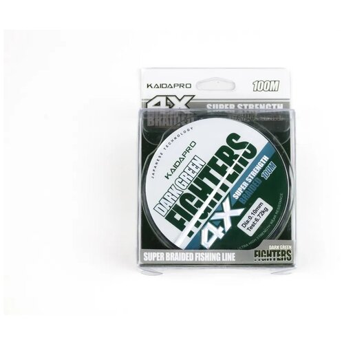 Плетенка KAIDA PRO FIGHTERS Dark Green 4x100м 0.10мм