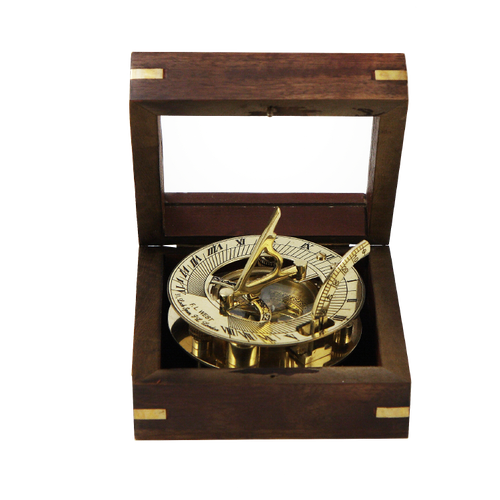 Морской компас в деревянном футляре NA-16029 2004 компас удачи лев флот и солнечные часы в футляре