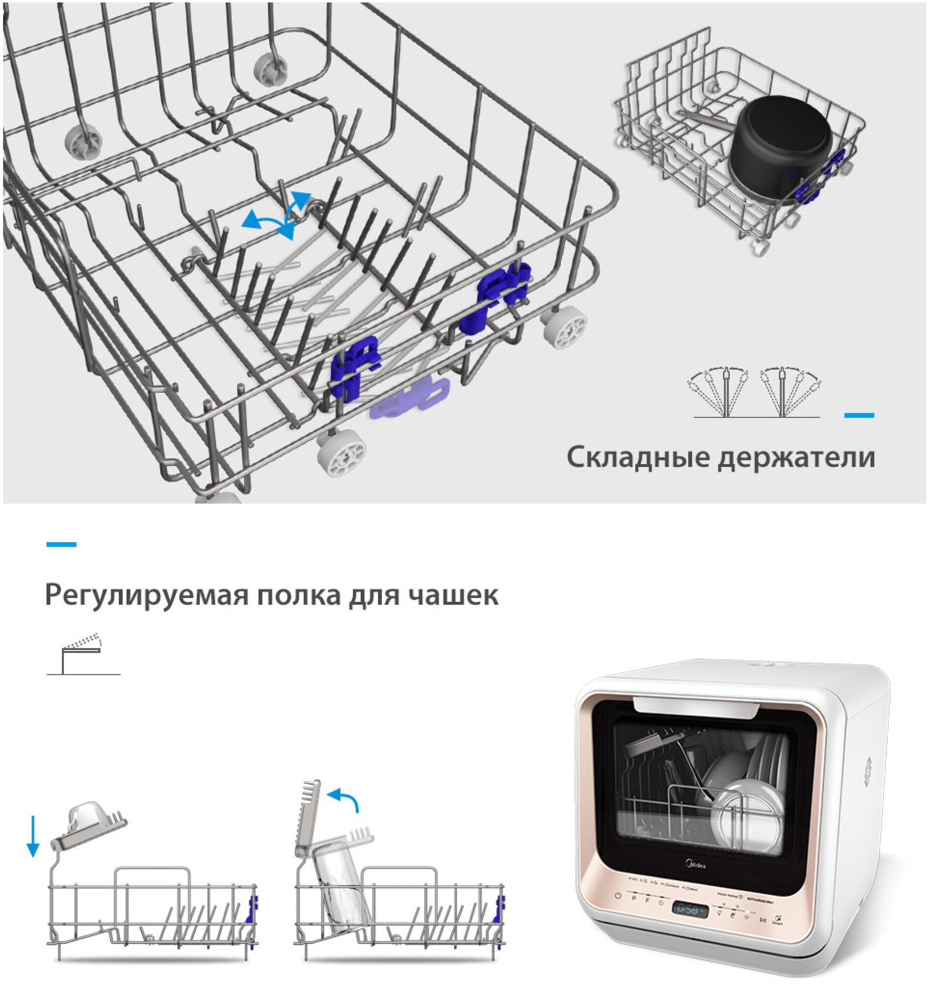 Посудомоечная машина Midea MCFD42900GMINI-i - фотография № 15