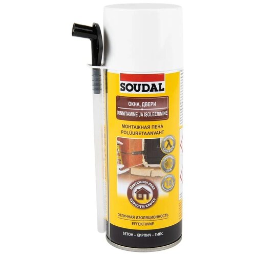 Бытовая монтажная пена SOUDAL Окна и двери Летняя 400₽
