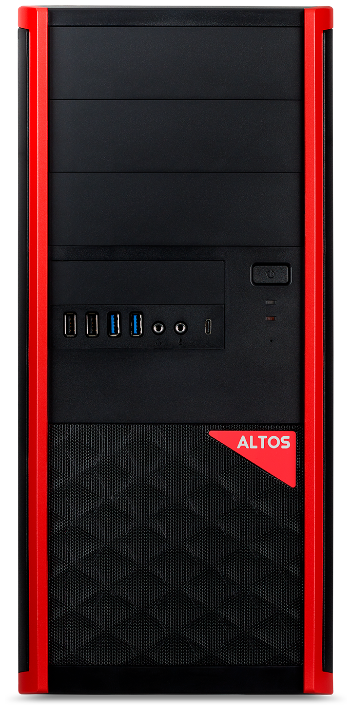 Графическая станция Altos BrainSphere P10 F7 Workstation Core i5-11400/8GB/256GB SSD/GeForce RTX 3060 Ti 8GB (LHR)/NoOS/NoODD/черный (US.RRKTA.01J)