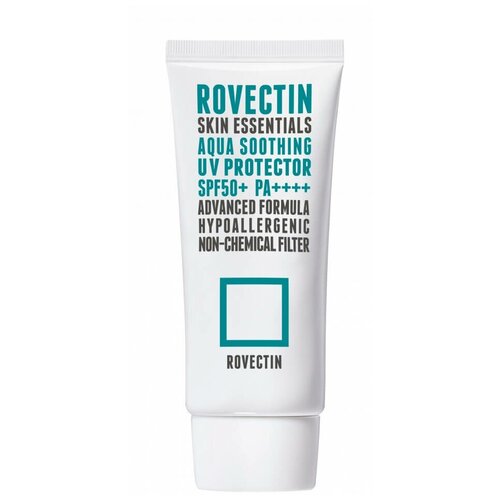 Солнцезащитный крем на физических фильтрах Rovectin Skin Essentials Aqua Soothing UV Protector SPF50+ PA+++++ солнцезащитный крем на физических фильтрах skin
