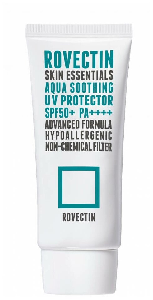 Солнцезащитный крем на физических фильтрах Rovectin Skin Essentials Aqua Soothing UV Protector SPF50+ PA+++++