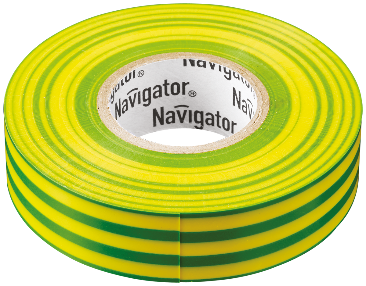 Изолента Navigator 71 115 NIT-A19-20/YG жёлто-зелёная цена за 1 шт.