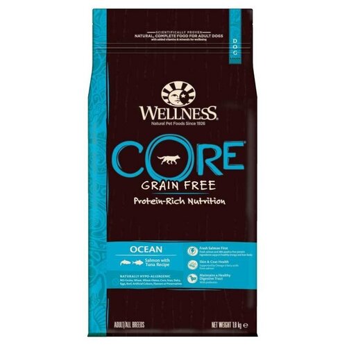 Корм Wellness CORE из лосося с тунцом для взрослых собак средних и крупных пород 1,8 кг