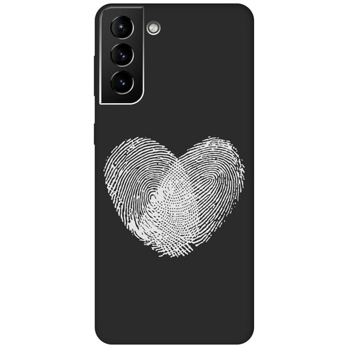 Матовый чехол Lovely Fingerprints W для Samsung Galaxy S21+ / Самсунг С21 Плюс с 3D эффектом черный матовый чехол trekking w для samsung galaxy s21 самсунг с21 плюс с 3d эффектом черный