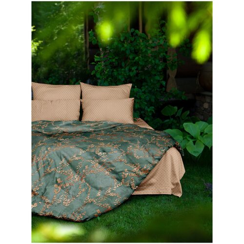 Постельное белье 2-спальное / комплект постельного белья 2.0 спальный- люкс перкаль Mia Cara 2 наволочки - 50х70 Таинственный сад