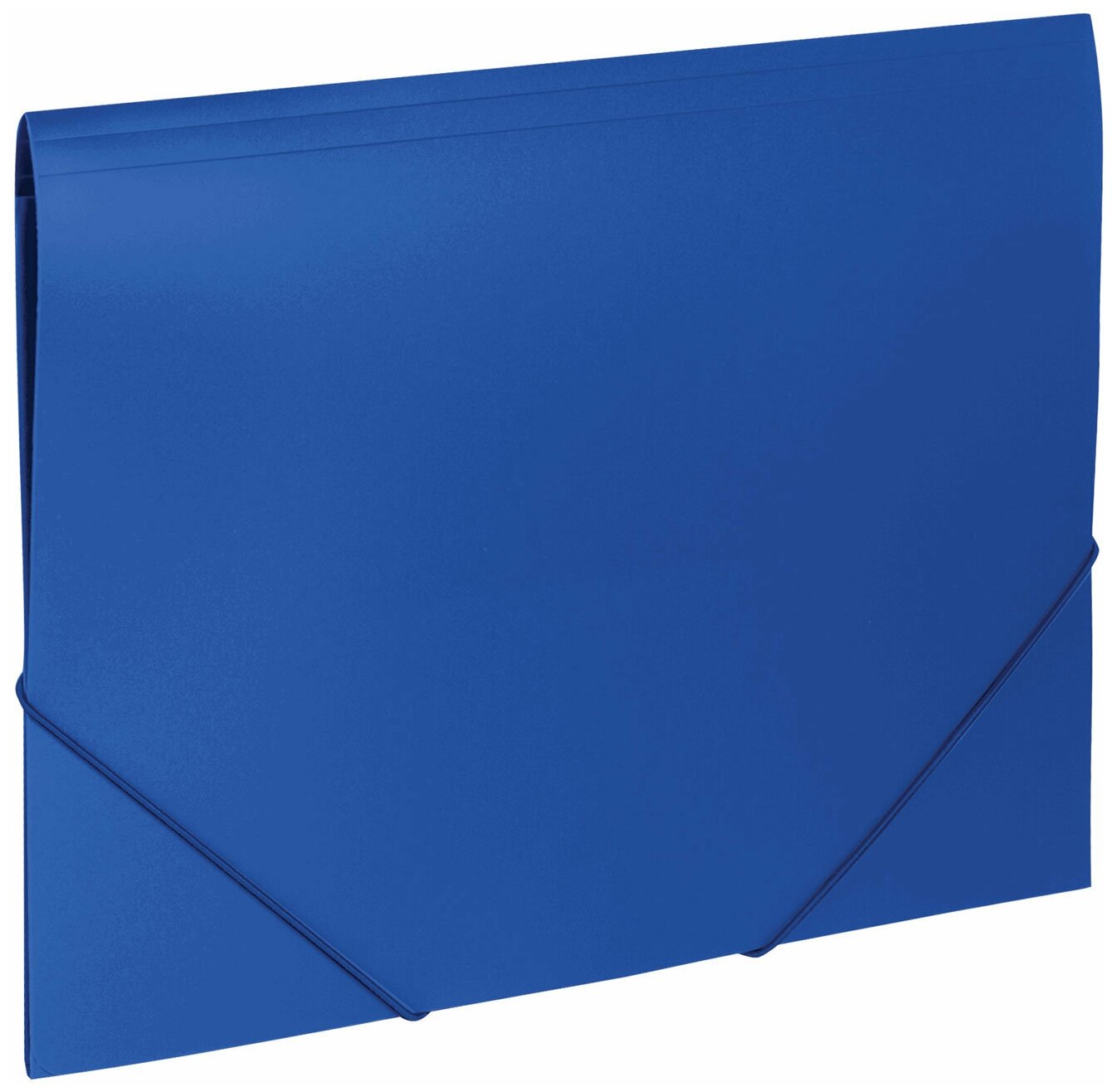 Папка на резинках BRAUBERG "Office", синяя, до 300 листов, 500 мкм, 227712 - 1 шт.