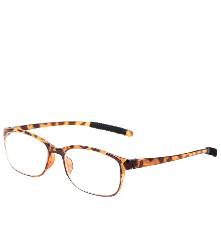 Готовые очки для чтения коричневые с диоптриями +0.50 футляр