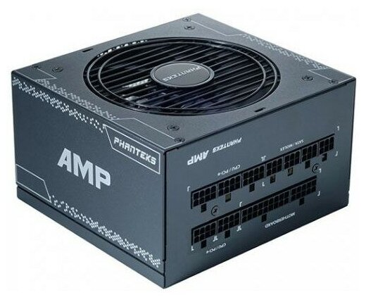 Phanteks Блок питания AMP 1000W Блок питания Active PFC, 120mm Fan, Japanese Capacitors, 80 PLUS Gold, Fully Modular РН-P1000G BK02 Retail