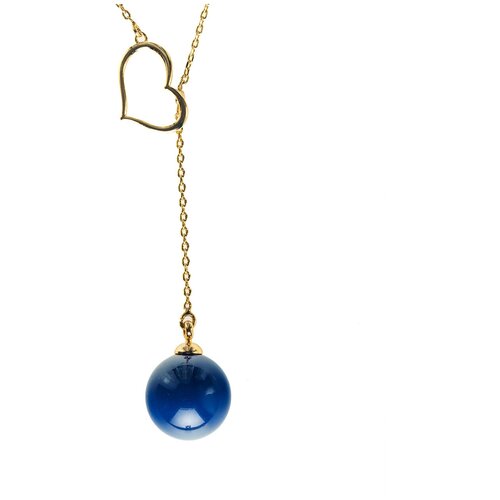 Колье XUPING JEWELRY, длина 45 см, синий цепочка с кулоном кольцо бижутерия advanced crystal синий