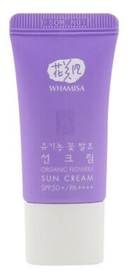 Whamisa Крем солнцезащитный на основе цветочных ферментов SPF50+ / PA++++, мини, 10 г