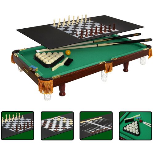 фото Бильярдный стол fortuna 4 в 1 с комплектом аксессуаров 3 фута (пирамида) fortuna billiard equipment