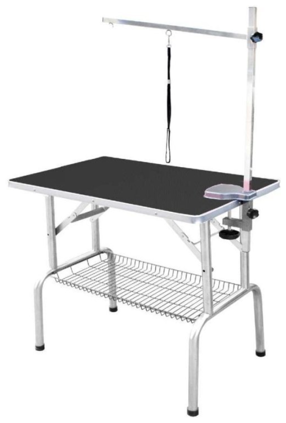 Стол для груминга Show Tech SS Trolley Table, с колесами, черный, 95x55x78 см - фотография № 2