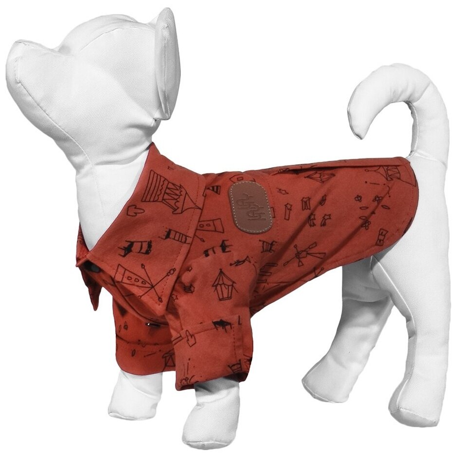Yami-Yami рубашка для собак, кирпичная, размер L, длина спины 35 см