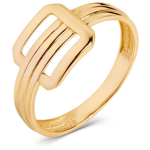 Кольцо DINASTIA, красное золото, 585 проба, родирование, размер 16.5 кольцо из золота 585 й пробы вес 1 83г размер 21