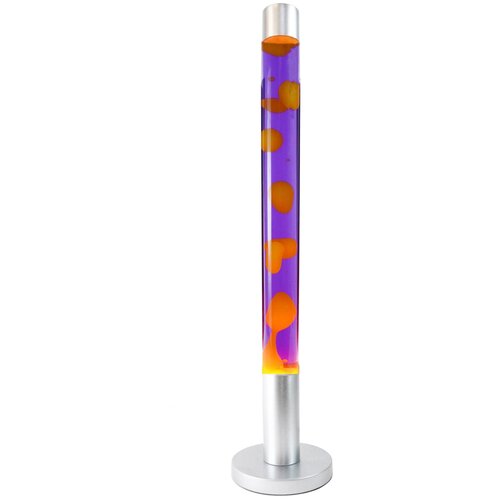 Лава-Лампа Напольная Оранжевая/Фиолетовая 75 см (серебристый корпус)