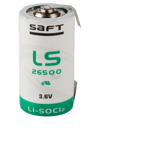 Батарейка Saft LS26500 CNR (ленточные выводы) батарейка для saft 1 2aa ls14250 с клеммами li mno2 1200mah