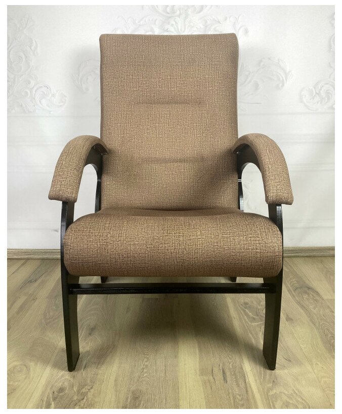 Кресло Классика мягкое для отдыха в комнату, гостиную, спальню, для дома Коричневое - фотография № 6