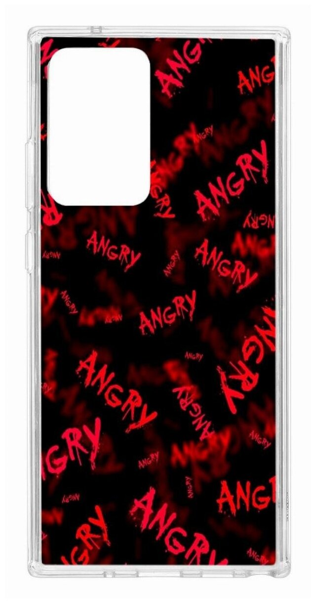 Чехол для Samsung Galaxy Note 20 Ultra Kruche Print Angry, противоударная пластиковая накладка с рисунком, силиконовый бампер с защитой камеры, с принтом