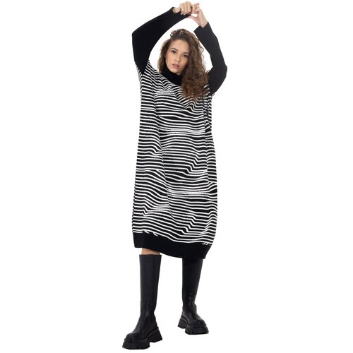 Платье-лапша SAHARA, хлопок, повседневное, оверсайз, миди, размер onesize, белый, экрю