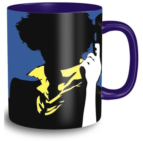 Кружка темно-синяя аниме ковбой бибоп cowboy bebop - 7105