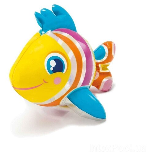 Надувная игрушка Intex Зверюшки 58590 (Желто-голубой Рыбка)