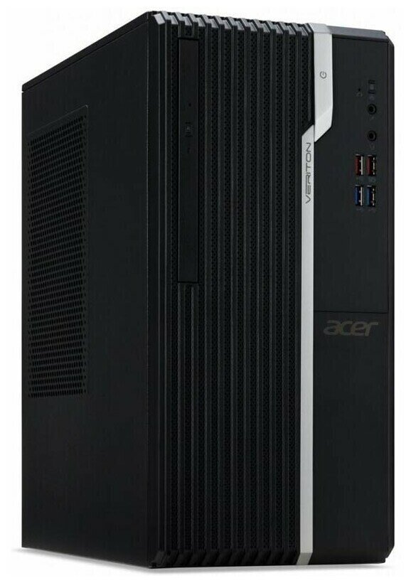 Компьютер ACER Veriton S2680G i3-10105/8GB DDR4 2666/256GB SSD M.2/Intel UHD 630/DVD-RW/USB KB &Mouse/NoO Black