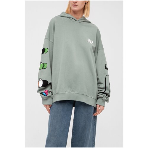 Худи WE11DONE цвет Зеленый размер 44