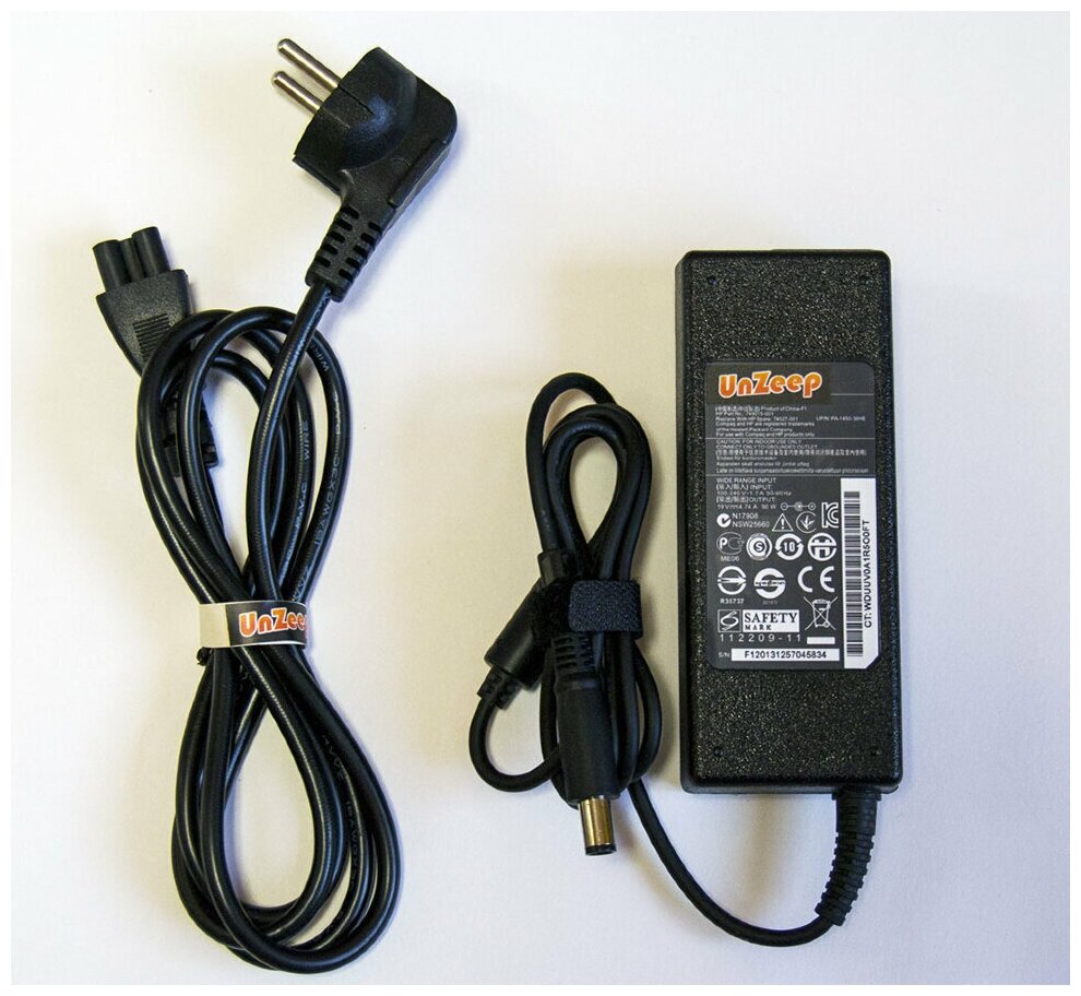 Для HP PAVILION g6-1351er Зарядное устройство UnZeep блок питания ноутбука (адаптер + сетевой кабель)