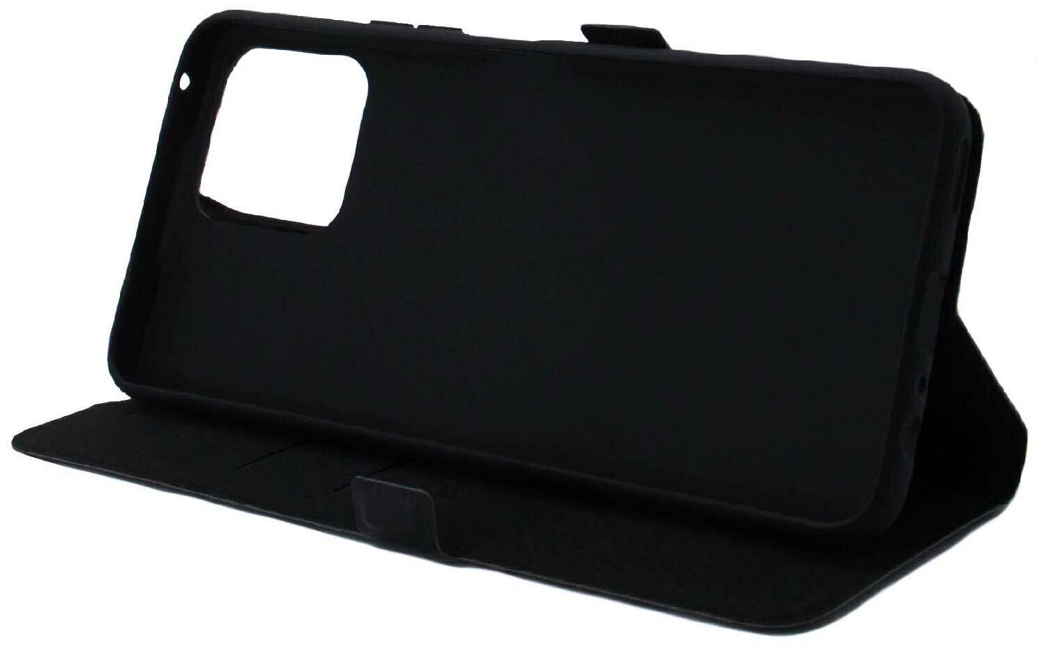 Чехол на Honor X8 (Хонор Х8) эко кожа черный с функцией подставки отделением для пластиковых карт и магнитами для фиксации крышки Brozo