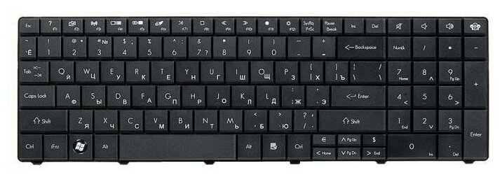 Клавиатура для ноутбуков Packard Bell EasyNote LE11 TE11 LE11BZ TE11BZ TE11HC TE69KB TE69HW LE69KB TE69BM TE69CX черная гор. Enter ZeepDeep