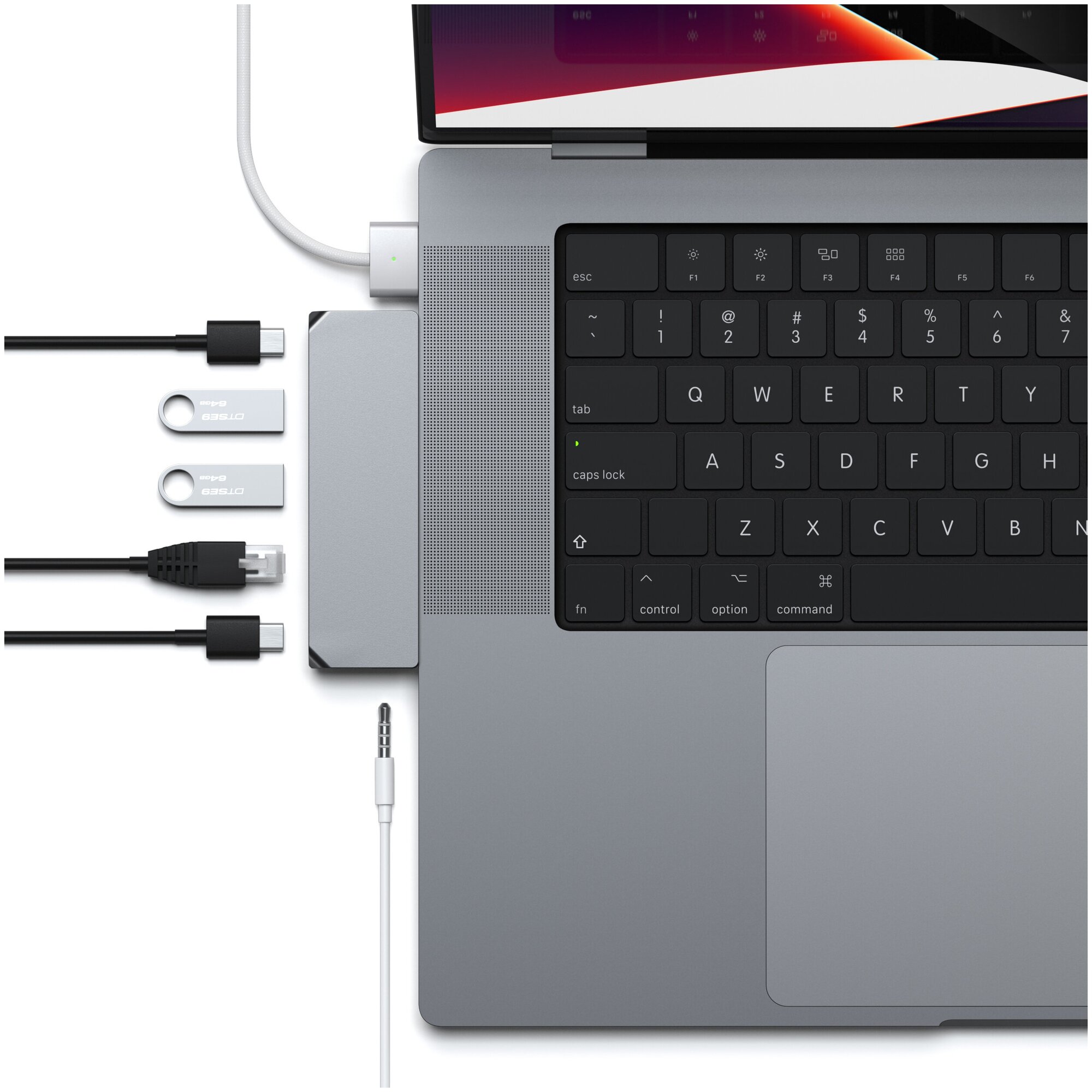 USB-концентратор Satechi USB-C Pro Hub Mini ST-UCPHMIM (Space Gray)