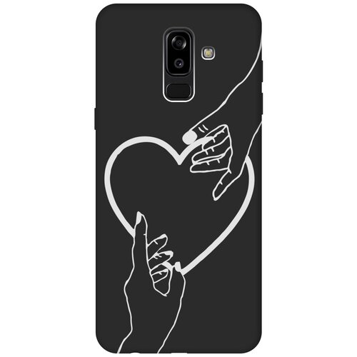 Матовый Soft Touch силиконовый чехол на Samsung Galaxy J8, Самсунг Джей 8 с 3D принтом Hands W черный матовый soft touch силиконовый чехол на samsung galaxy j8 самсунг джей 8 с 3d принтом kiss черный