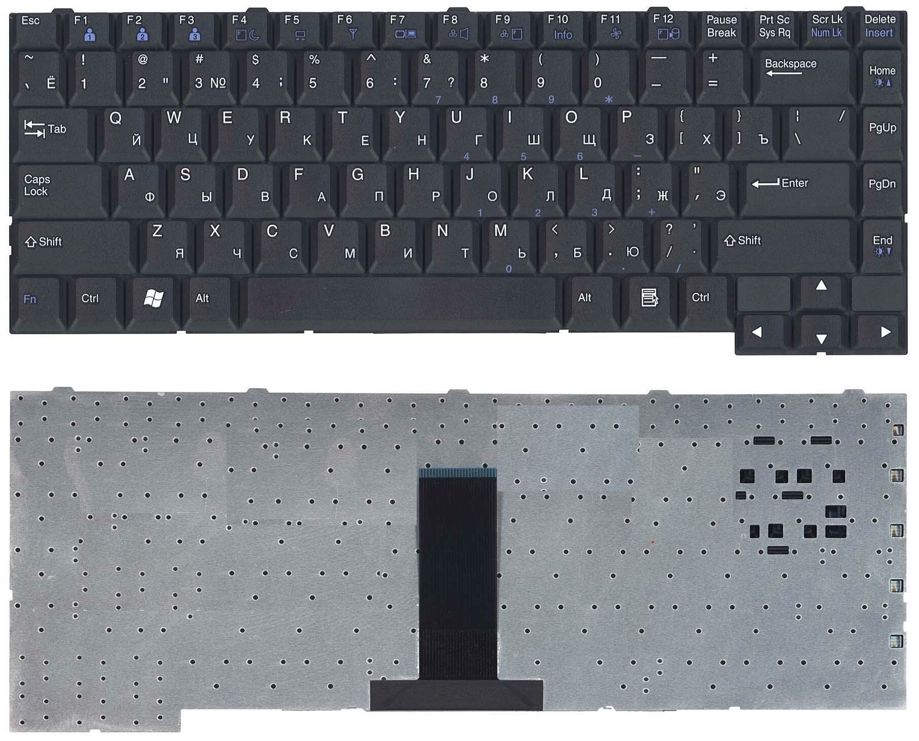 Клавиатура keyboard HMB411EC для ноутбука LG LE50 LM60 LM70 LS55 LS70 V1 черная