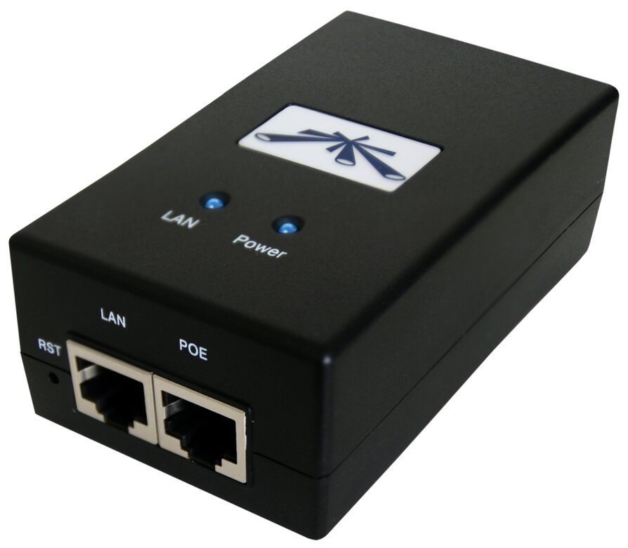 Инжектор Ubiquiti POE Injector, 24VDC, 24W, Gbit (POE-24-24W-G) - фото №1