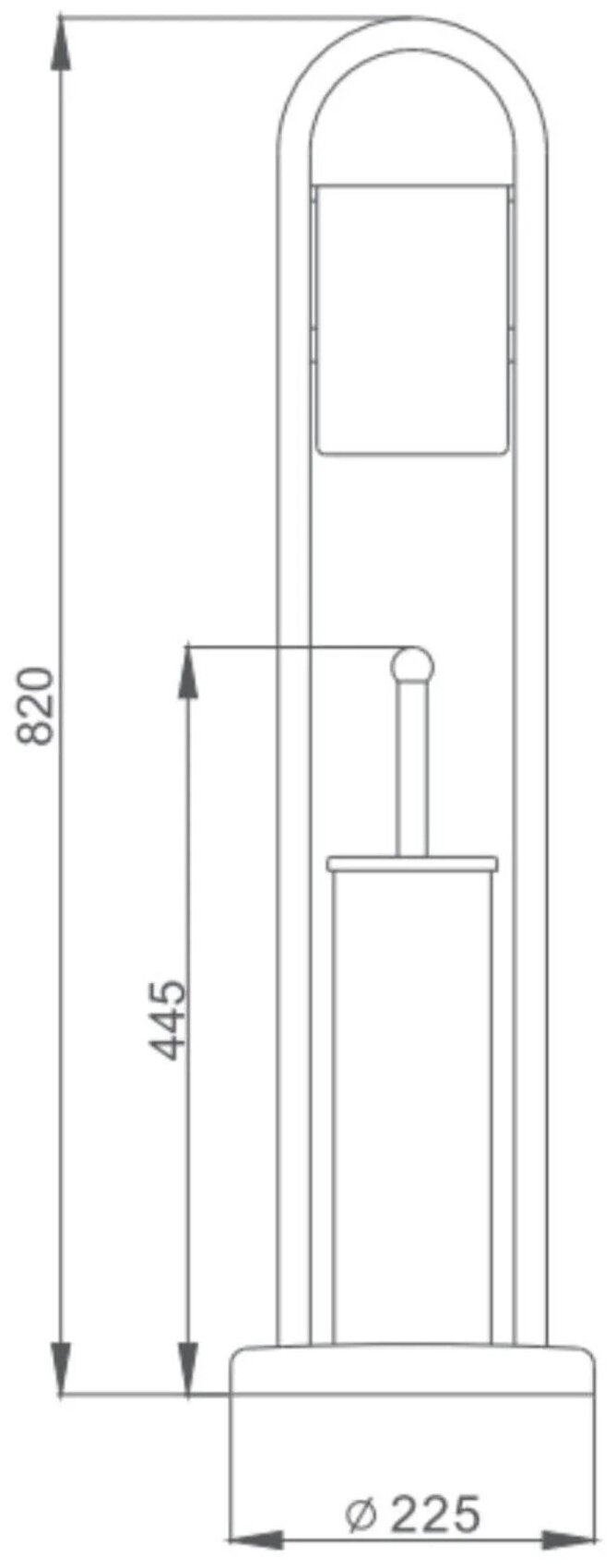 Ерш напольный Haiba HB903 c бумагодержателем