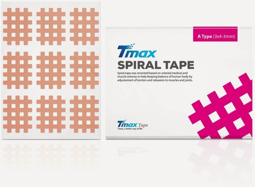 Изображение товара Кросс-тейп Tmax Spiral Tape Type A, бежевый, 100% ацетатный шелк