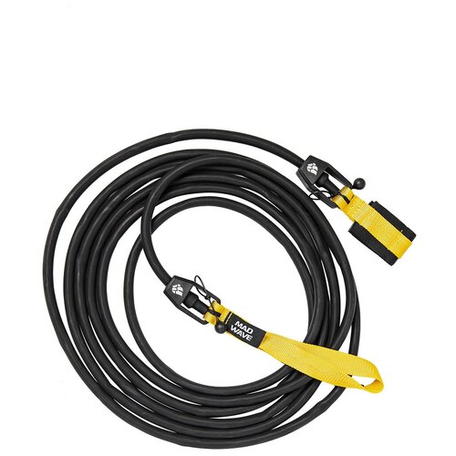 Трос латексный Long Safety cord, 2,2-6,3 kg, Black/Yellow, MAD WAVE